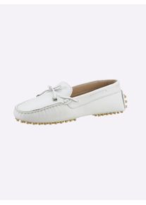 Slipper Andrea Conti, Damen, Gr. 41, wei&szlig;, Glattleder, Leder, Schuhe Slipper