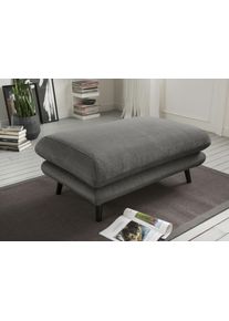 Polsterhocker Home Affaire "Lazio", schwarz (asche), B:116cm H:47cm T:77cm, Hocker, Polsterhocker
