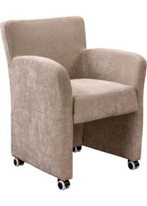 Sessel exxpo - SOFA FASHION "Intenso, Loungesessel, modern", beige, B:66cm H:85cm T:48cm, Zusammensetzung: Polyester 100%, Sessel, Sessel, hohe Bodenfreiheit, frei im Raum stellbar, hoher Sitzkomfort