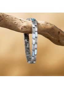 Bracelet Holzkern pour femme Kensington (nacre/argent) en bois naturel, taille ajustable