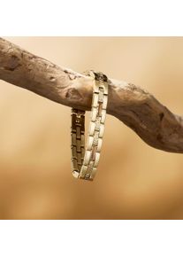 Bracelet Holzkern pour femme Kensington (zebrawood/or) II en bois naturel, taille ajustable