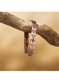 Bracelet Holzkern pour femme Kensington (am&eacute;thyste/or rose) II en bois naturel, taille ajustable