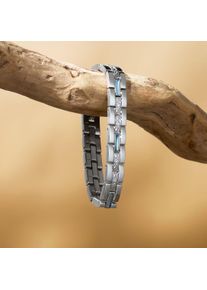 Bracelet Holzkern pour femme Kensington (nacre/argent) II en bois naturel, taille ajustable