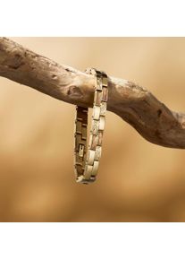 Bracelet Holzkern pour femme Kensington (zebrawood/or) en bois naturel, taille ajustable
