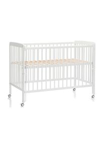 fillikid Beistellbett, Wei&szlig;, Holz, Buche, 63x91x125 cm, Lattenrost h&ouml;henverstellbar, Babym&ouml;bel & Kinderm&ouml;bel, Babyzimmer, Babybetten, Beistellbetten