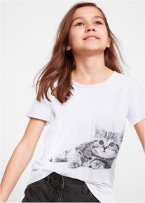 bonprix T-shirt z czystej bawełny organicznej, biały, 140/146