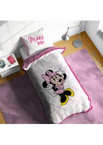 Kinderbettw&auml;sche Disney "Disney Minnie Mouse XOXO", rosa, B/L: 135cm x 200cm, 1 Stk., 1 Stk., Linon, B/L: 80cm x 80cm, 2, Linon, Obermaterial: 100% Baumwolle, Bettw&auml;sche, Kinderbettw&auml;sche, 100% Baumwolle