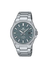 Quarzuhr CASIO EDIFICE, edelstahlfarben, gr&uuml;n, Armbanduhren, Herren, Quarzuhr, Armbanduhr, Herrenuhr, Edelstahlarmband, analog, Tag, Neo-Display
