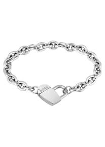 Armband BOSS "Schmuck Edelstahl Armschmuck Ankerkette DINYA", silber (edelstahlfarben), Armb&auml;nder, Damen, 18cm, Edelstahl, Armband
