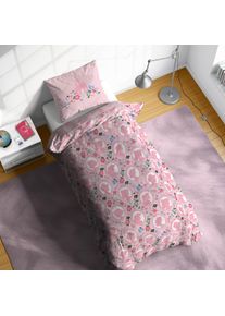 Kinderbettw&auml;sche Disney "Disney Princess Pink", rosa, B/L: 135cm x 200cm, 1 Stk., 1 Stk., Linon, B/L: 80cm x 80cm, 2, Linon, Obermaterial: 100% Baumwolle, Bettw&auml;sche, Kinderbettw&auml;sche, 100% Baumwolle
