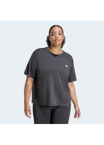 T-Shirt adidas Performance "WORKOUT ESSENTIALS MINIMALISTISCHES MIT RUNDHALSAUSSCHNITT", Damen, Gr. 4X, schwarz, Obermaterial: 93% Polyester, 7% Elasthan, Rundhals, Shirts T-Shirt