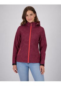 Funktionsjacke LPO "Funktionsjacke Shelby &ndash; X-TEC-Membran mit 8.000 mm Wassers&auml;ule", Damen, Gr. 40/42 (M), weinrot, 96% Polyester; 4% Elasthan, tailliert h&uuml;ftbedeckend, gerader Abschluss mit Klettverschl&uuml;ssen, Jacken Funktionsjacke, leichte Funktionsjacke mit abnehmbarer Kapuze