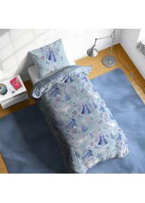 Kinderbettw&auml;sche Disney "Frozen Magical Moment", blau, B/L: 135cm x 200cm, 1 Stk., 1 Stk., Linon, B/L: 80cm x 80cm, 2, Linon, Obermaterial: 100% Baumwolle, Bettw&auml;sche, Kinderbettw&auml;sche, 100% Baumwolle