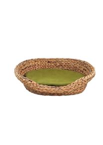 M&Ouml;BELIX M&ouml;belix , Naturfarben, Olivgr&uuml;n , Naturmaterialien , Uni , F&uuml;llung: Vlies , oval , 40x14x53 cm , pflegeleicht, Bezug abnehmbar und waschbar, dekorativ , Tierbedarf, Hundebetten, Hundesofas