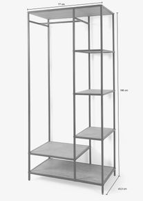 bonprix Garderobe, beige, Gr.165x77 cm, Garderobe mit Stil und Funktion