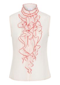 Blusentop Saint Tropez "&Auml;rmellose Bluse TilliSZ", Damen, Gr. XS, wei&szlig; (ice), Obermaterial: 100% Baumwolle CO., Blusen Blusentop
