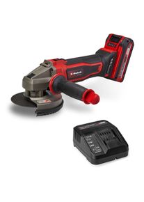 Akku-Winkelschleifer Einhell "TE-AG 18/125-2 Li", rot (rot, schwarz), B:24,9cm H:12,5cm L:31,7cm, Schleifmaschinen, Akku-Winkelschleifer, inkl. 4,0 Ah Akku und Ladeger&auml;t