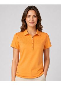 Poloshirt LPO "Funktionspolo Charlotte", Damen, Gr. 50 (XL), orange (mock orange), Jersey, 50% Baumwolle. 50% Polyester, regular fit h&uuml;ftbedeckend, Shirts Poloshirt, Auch in Gro&szlig;en Gr&ouml;&szlig;en erh&auml;ltlich