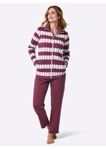 Hausanzug feel good, Damen, Gr. 52/54, bordeaux, 60% Baumwolle, 40% Polyester, Homewear-Sets Hausanzug