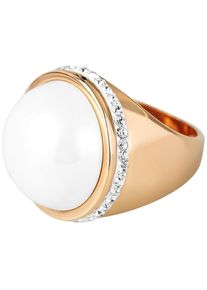 Adelia&acute;s Fingerring ADELIA&acute;S "Ring aus Edelstahl mit Strass Steinchen" Gr. 62, gold, Fingerringe, Damen, 62, Edelstahl, Fingerring