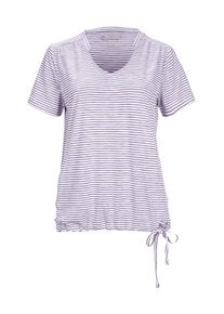T-Shirt Killtec "WMN TSHRT F", Damen, Gr. 50, pflaume, Obermaterial: 94% Polyester, 6% Elasthan, Rundhals, Shirts T-Shirt, Gestreiftes, schnelltrocknendes Funktionsshirt mit verstellbarem Saum
