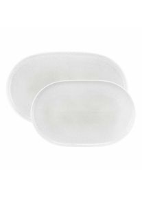 Servierplatte Seltmann Weiden "Servierplatten-Set Sento Home 2er Set", wei&szlig; (aura wei&szlig;), B:2cm H:2cm L:2cm T:2cm, Porzellan, Servierplatten, Servierplatte, Sp&uuml;lmaschinengeeignet, Mikrowellengeeignet, Ofenfest, Salamandergeeignet, K&uuml;hlschrankgeeignet, Gefrierschrankgeeignet