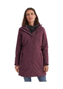 Parka Killtec "KOW 165 WMN PRK", Damen, Gr. 42, lila (pflaume), Obermaterial: 100% Polyester.Futter: 100% Polyester.F&uuml;llung: 100% Polyester, Jacken Parka, Wasser- und winddichter Parka mit Teddyfleece und abnehmbarer Kapuze