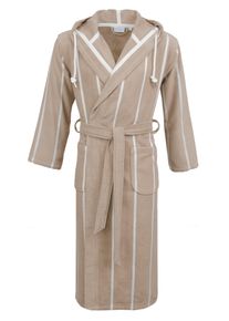 Unisex-Bademantel Carl Ross "supercombed light" Gr. S, khaki, sanftes wei&szlig;, L:125cm, Frottier, Hausm&auml;ntel, Unisex-Bademantel, Kapuze