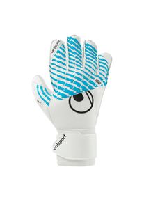 Torwarthandschuhe Uhlsport "Torwarthandschuhe FM Cybertec Soft Pro", Herren, Gr. 9.5, wei&szlig;, cyberblau, schwarz, Obermaterial: 81% Gummi rubber. 13% Polyester PES. 6% Nylon NY., Handschuhe Torwarthandschuhe