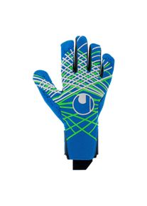 Torwarthandschuhe Uhlsport "Torwarthandschuhe AQUAGRIP HN", Herren, Gr. 12, pacific blau, fluo gr&uuml;n, wei&szlig;, Obermaterial: 81% Gummi rubber. 13% Polyester PES. 6% Nylon NY., Handschuhe Torwarthandschuhe
