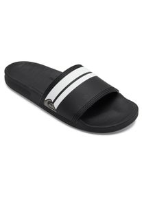 Sandale Quiksilver "Rivi Slide", Herren, Gr. 9(42), schwarz (schwarz, schwarz, wei&szlig;), Obermaterial: Synthetikmaterial / Futter: Textil / Au&szlig;ensohle: Gummi., Schuhe Sandale