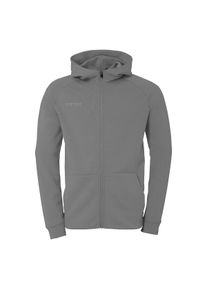 Trainingsjacke Kempa "Kapuzenjacke STMNT", Herren, Gr. L, grau (steingrau), Obermaterial: 72% Baumwolle CO(Bio). 28% Polyester Pol. recyc.., Jacken Trainingsjacke