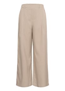 Stoffhose Kaffe "Casual Hose KAkaren", Damen, Gr. 36, N-Gr, beige (beige pinstripe cc), Obermaterial: 90% Polyester PES. 7% Viskose CV. 3% Elasthan EL., Hosen Stoffhose