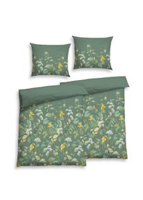 Bettw&auml;sche Florella "Alicee pfau Soft-Touch Satin, 50% Baumwolle, 50% Viskose", pfau, B/L: 140cm x 200cm, 2 Stk., 2 Stk., Satin, B/L: 70cm x 90cm, Satin, Obermaterial: 50% Baumwolle CO. 50% Viskose CV. Obermaterial: 50% Baumwolle CO. 50% Viskose CV., Bettw&auml;sche, Bettw&auml;sche