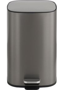 M&uuml;lleimer OTTO HOME "Keenna, Soft Close, mit verstecktem Griff", grau (metal grau), B:24,2cm H:38,6cm T:28,36cm, Edelstahl, M&uuml;lleimer, M&uuml;lleimer, Treteimer f&uuml;r K&uuml;che oder Bad, Abfalleimer mit Deckel