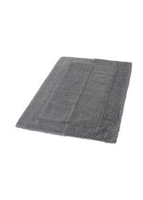 Badematte Kleine Wolke "Havanna, Badvorleger, Badezimmer Teppich" Gr. 4, grau (schiefer), H:16mm, Baumwolle, Badematten, Badematte, Badteppich, Uni Farben, Hoch-Tief Effekt, mit Bord&uuml;re