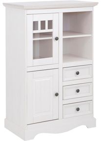 Highboard OTTO HOME "Melissa", wei&szlig;, B:80cm H:120cm T:45cm, Sideboards, Highboard, Vitrine, Breite 80 cm