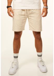 Shorts Carisma "f&uuml;r Herren in Leinen-Optik als Kurze Hose - Sommershorts", Herren, Gr. L, Einheitsgr&ouml;&szlig;e, beige, Obermaterial: 100% Baumwolle CO., Hosen Shorts, Bermuda Sweatshorts Chinoshorts - Perfekt als Strandshorts