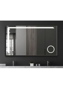 Badspiegel Talos "Arrow", silber (wei&szlig;), Aluminium, Spiegel, Badspiegel, 3-fach Vergr&ouml;sserung