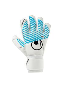 Torwarthandschuhe Uhlsport "Torwarthandschuhe FM Cybertec Soft Flex Frame Kids", Kinder, Gr. 5,5, wei&szlig; (wei&szlig;, cyberblau, schwarz), Obermaterial: 81% Gummi rubber. 13% Polyester PES. 6% Nylon NY., Handschuhe Torwarthandschuhe