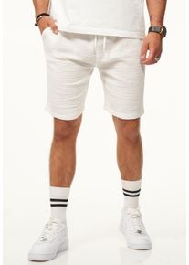 Shorts Carisma "f&uuml;r Herren als luftig leichte Sommershorts im Crinkle-Look", Herren, Gr. XXL, Einheitsgr&ouml;&szlig;e, wei&szlig; (ecru), Obermaterial: 100% Baumwolle CO., Hosen Shorts, Kurze Hose Shorts Bermuda Sweatshorts im Regular-Fit