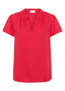 Kurzarmbluse Saint Tropez "Kurzarm-Bluse BrittaSZ", Damen, Gr. XL, rot (viva magenta), Obermaterial: 100% Viskose Birla Livaeco CV Livaeco., Blusen Kurzarmbluse