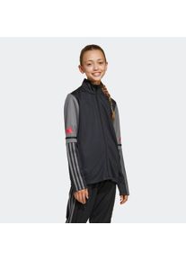 Trainingsjacke adidas Performance "SQUADRA 25 KIDS", Damen, Gr. 164, schwarz, team grau four, pure ruby, Obermaterial: 100% Polyester, Jacken Trainingsjacke