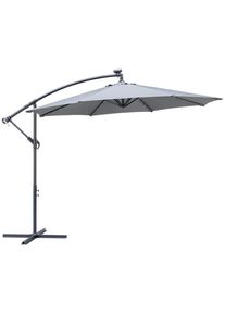 Ambia Garden Ampelschirm, Anthrazit, Dunkelgrau, Textil, 245 cm, Sonnenschutz, Sonnenschirme