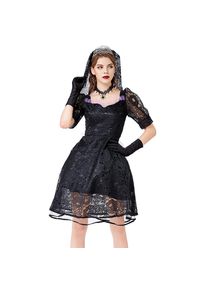 Korean Style Halloween Lace Back Strap Ghost Bride Costume Night Elegant Ghost Suit Gift Women's Ethnic Stage Costume
