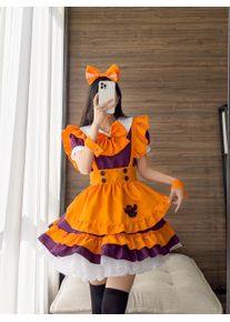 Halloween Lolita Skirt Maid Uniform Restaurant Workwear Anime Cosplay Costume Female Waitress Outfit Traditional Chinese Ethn...
