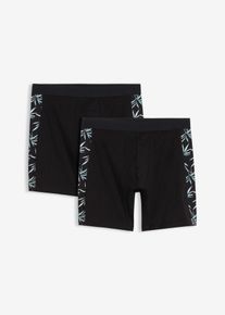 Boxer aderenti (pacco da 2), Nero, Taglia 8 (XXL), bonprix