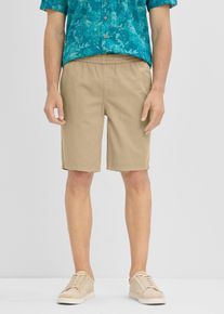Bermuda in puro cotone con elastico in vita regular fit, Verde, Taglia 64, bonprix