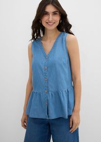 Top in jeans di cotone biologico, Blu, Taglia 50, bonprix
