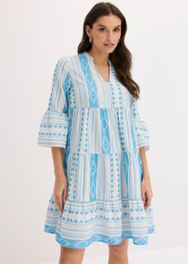 Abito tunica in misto cotone, Bianco, Taglia 54, bonprix
